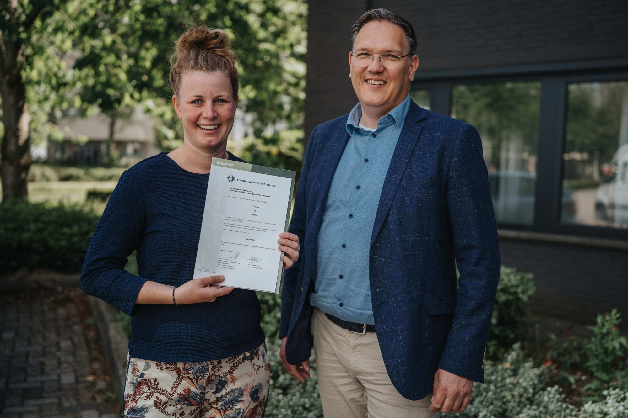 Countus Groep ontvangt predicaat Excellence voor ‘Gelijke beloning voor man en vrouw’